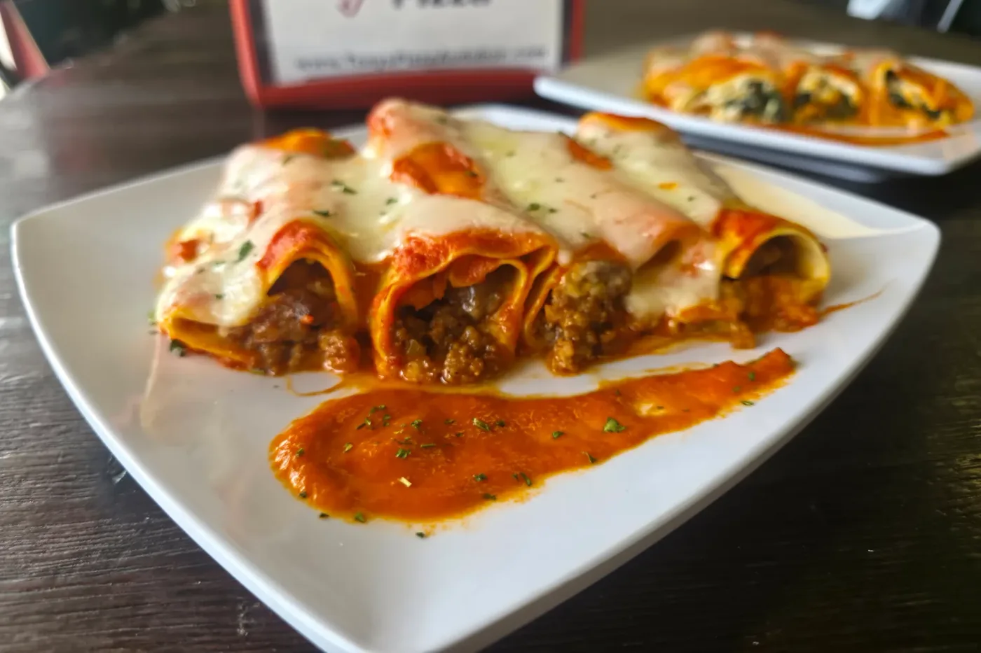 Manicotti with Meat Sauce